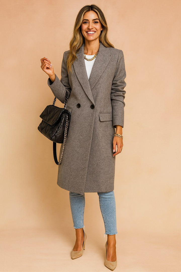 Fiona — Timeless pea coat for women in wool blend (5), Timeless Wears