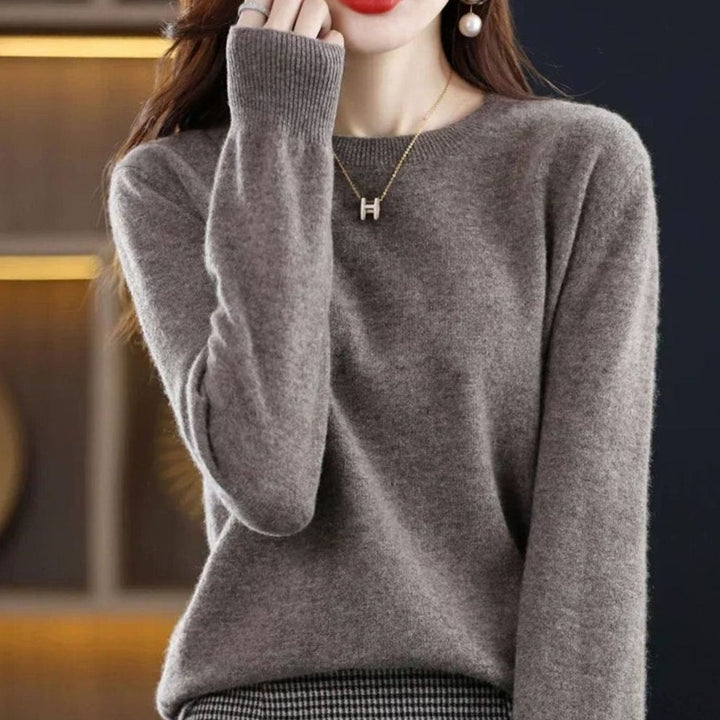 Imogen — Classic jumper for women with round neck (2), Timeless Wears