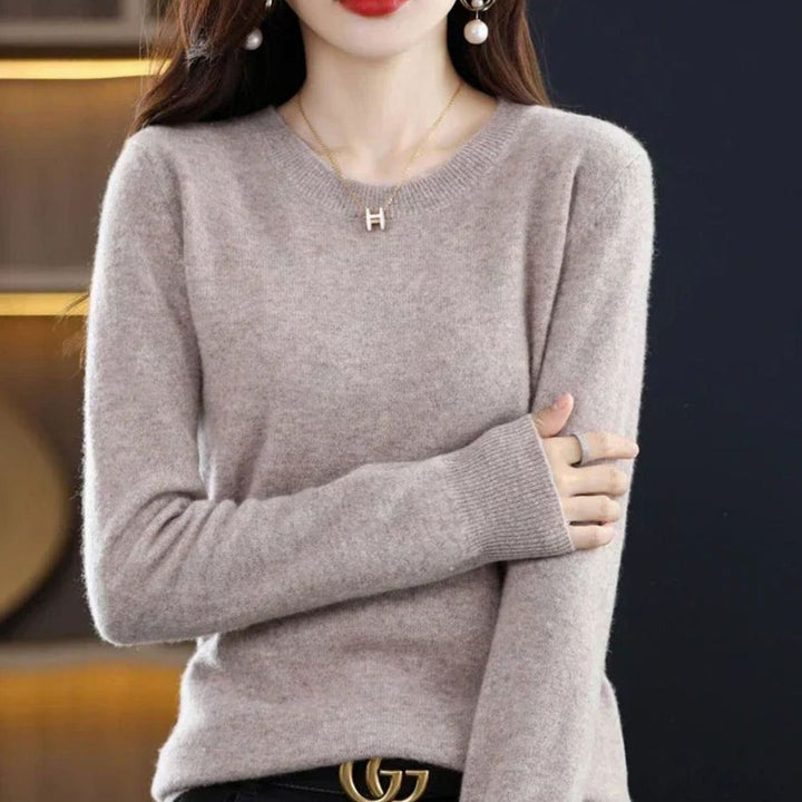Imogen — Classic jumper for women with round neck (3), Timeless Wears