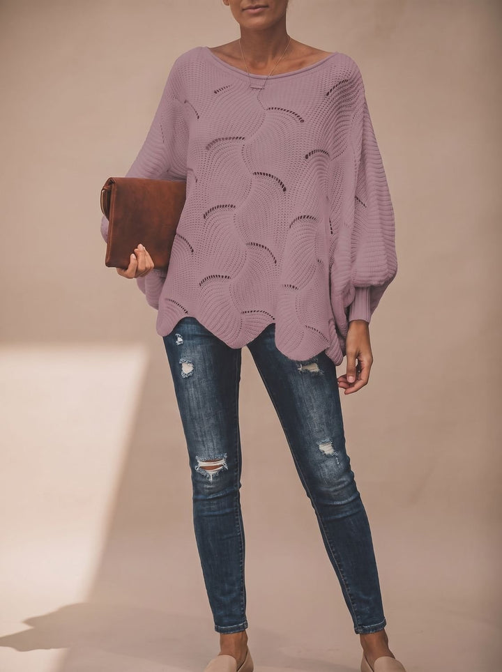 Josephine — Relaxed knit sweater for women with open stitch (2), Timeless Wears