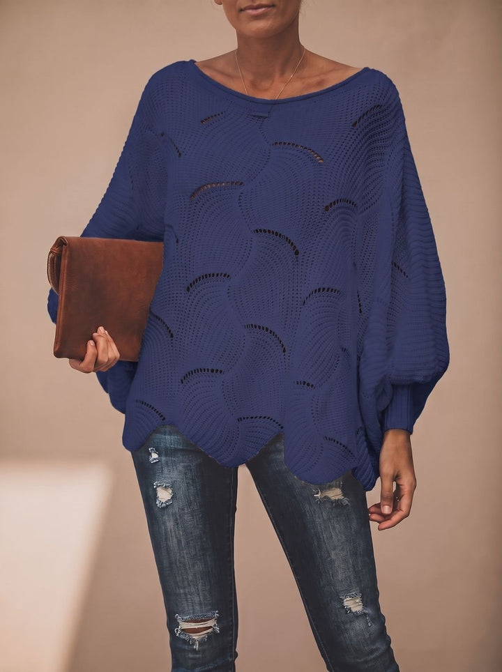 Josephine — Relaxed knit sweater for women with open stitch (4), Timeless Wears