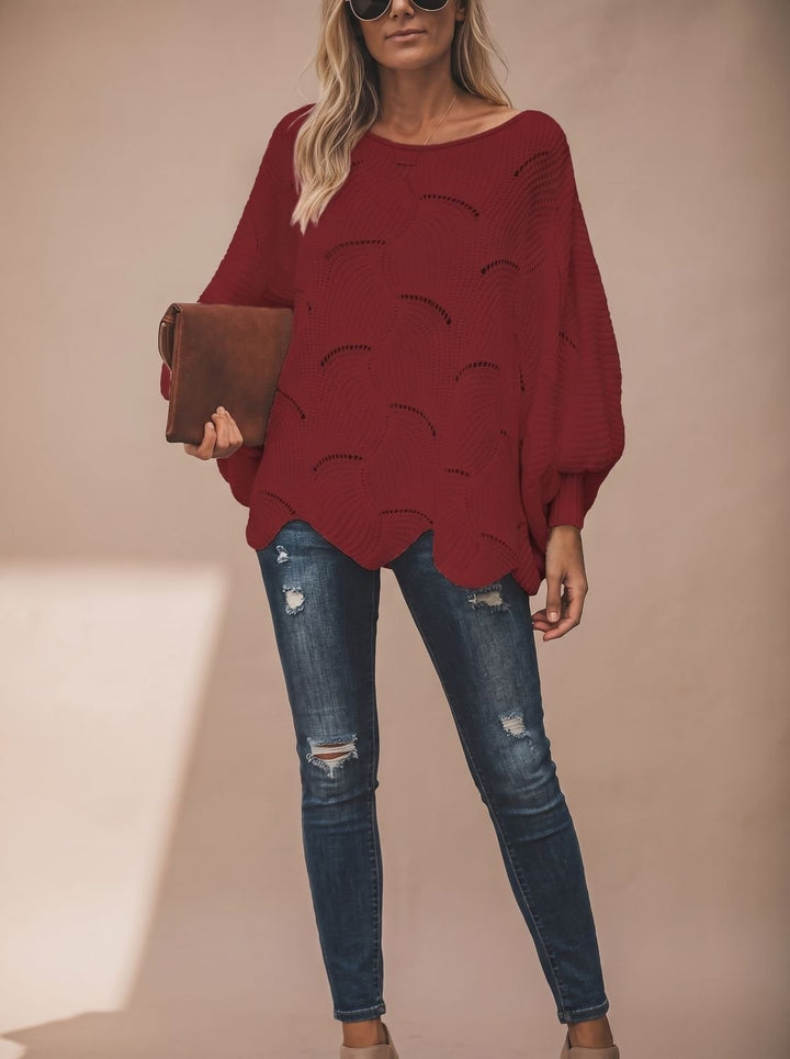 Josephine — Relaxed knit sweater for women with open stitch (7), Timeless Wears