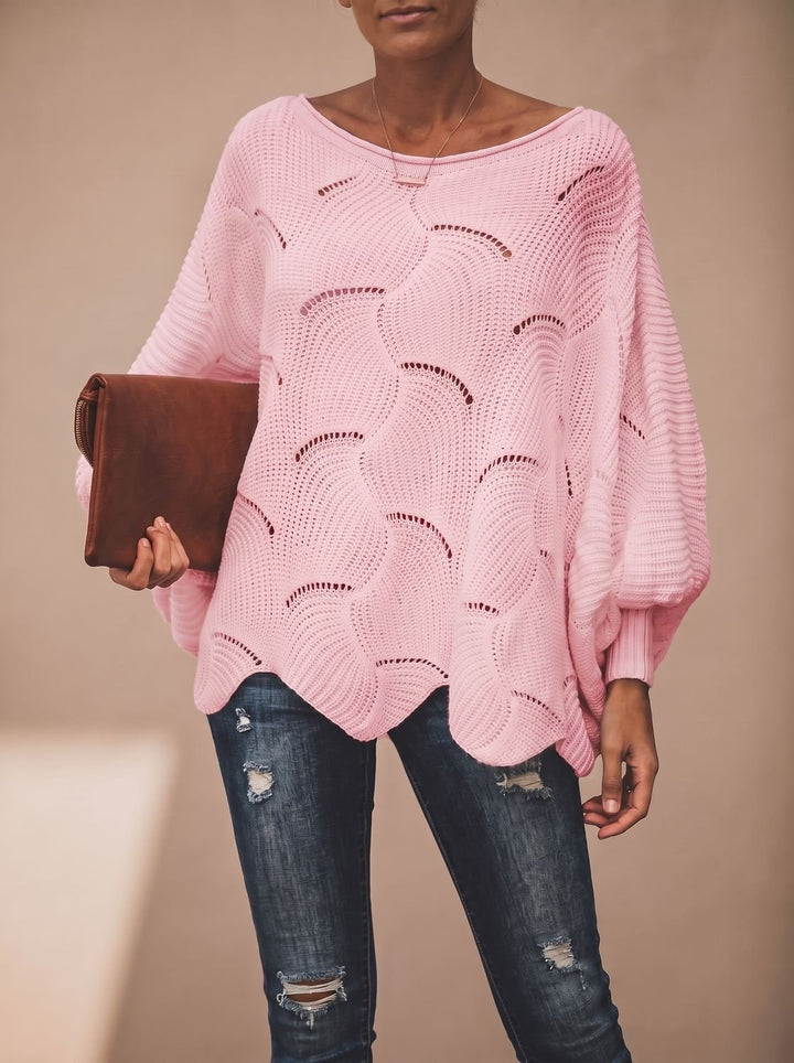 Josephine — Relaxed knit sweater for women with open stitch (10), Timeless Wears