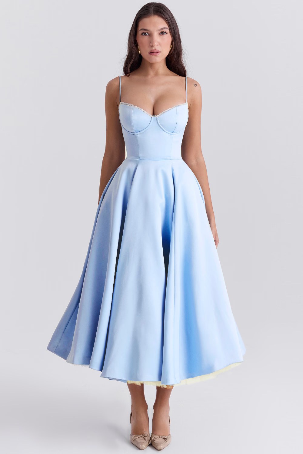 Lydia — Elegant cocktail dress for women in satin, Timeless Wears