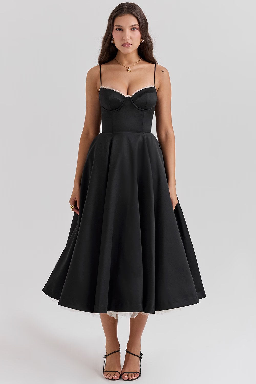 Lydia — Elegant cocktail dress for women in satin (4), Timeless Wears