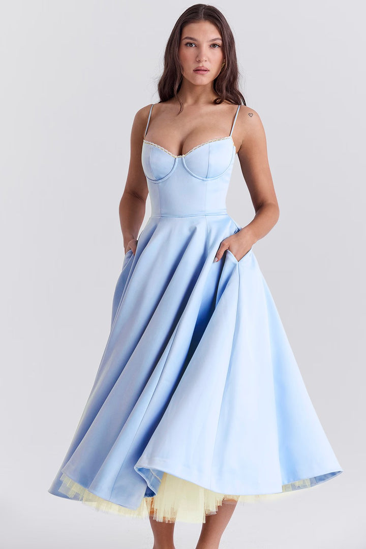 Lydia — Elegant cocktail dress for women in satin (6), Timeless Wears