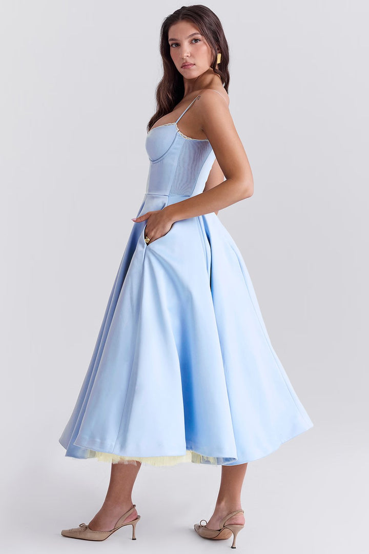 Lydia — Elegant cocktail dress for women in satin (7), Timeless Wears