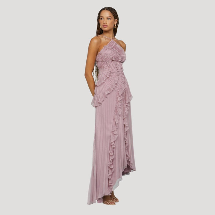 Nadia — Elegant formal dress for women with halter neck (3), Timeless Wears