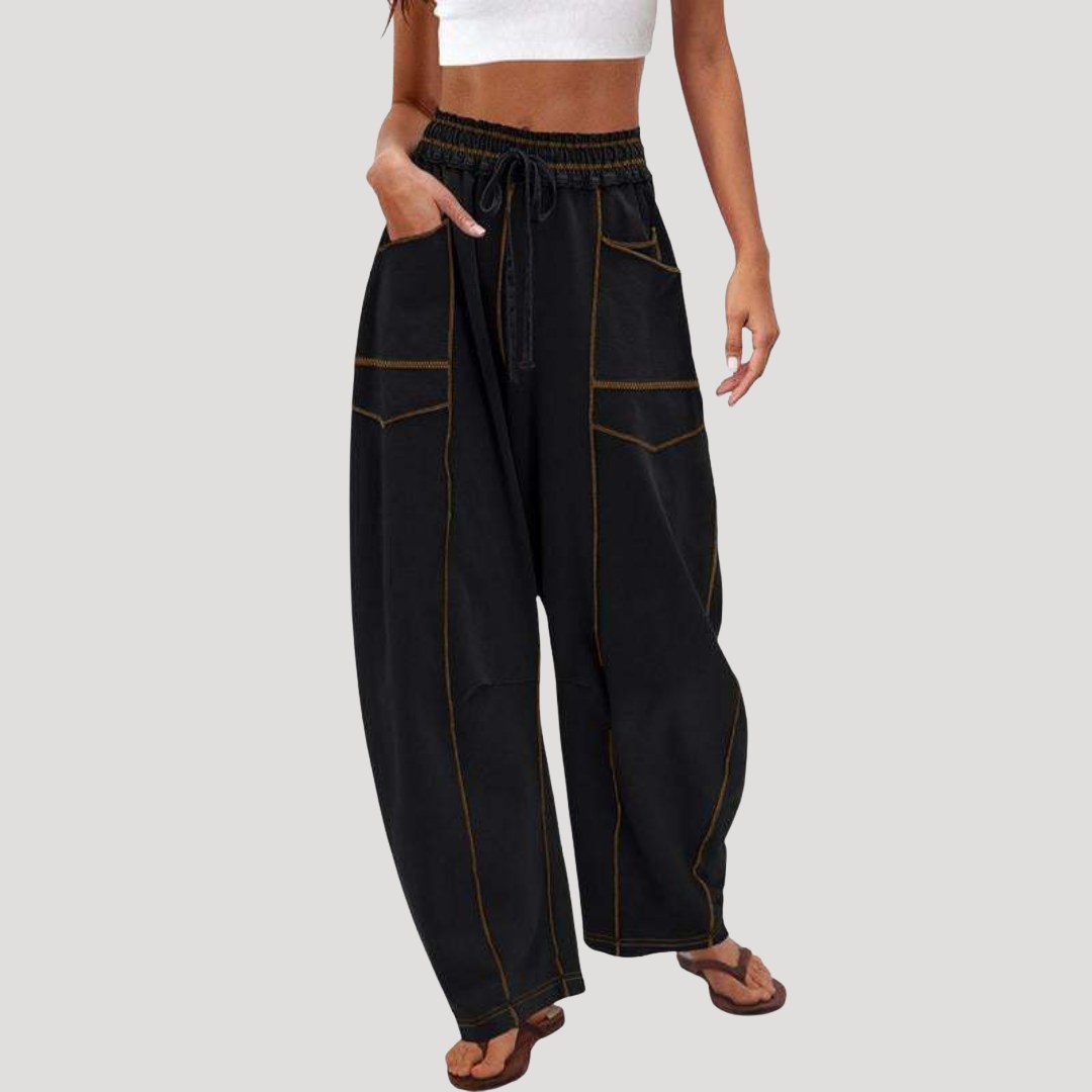 Ursula — Comfortable trousers for women with wide leg (2), Timeless Wears