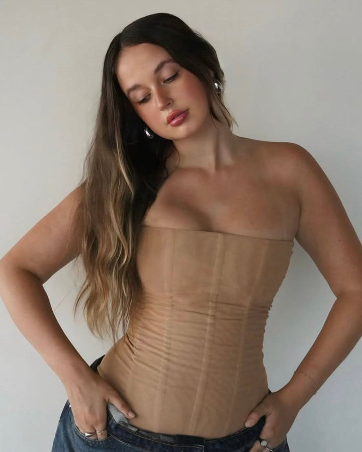 Willa — Chic corset top for women in satin (6), Timeless Wears
